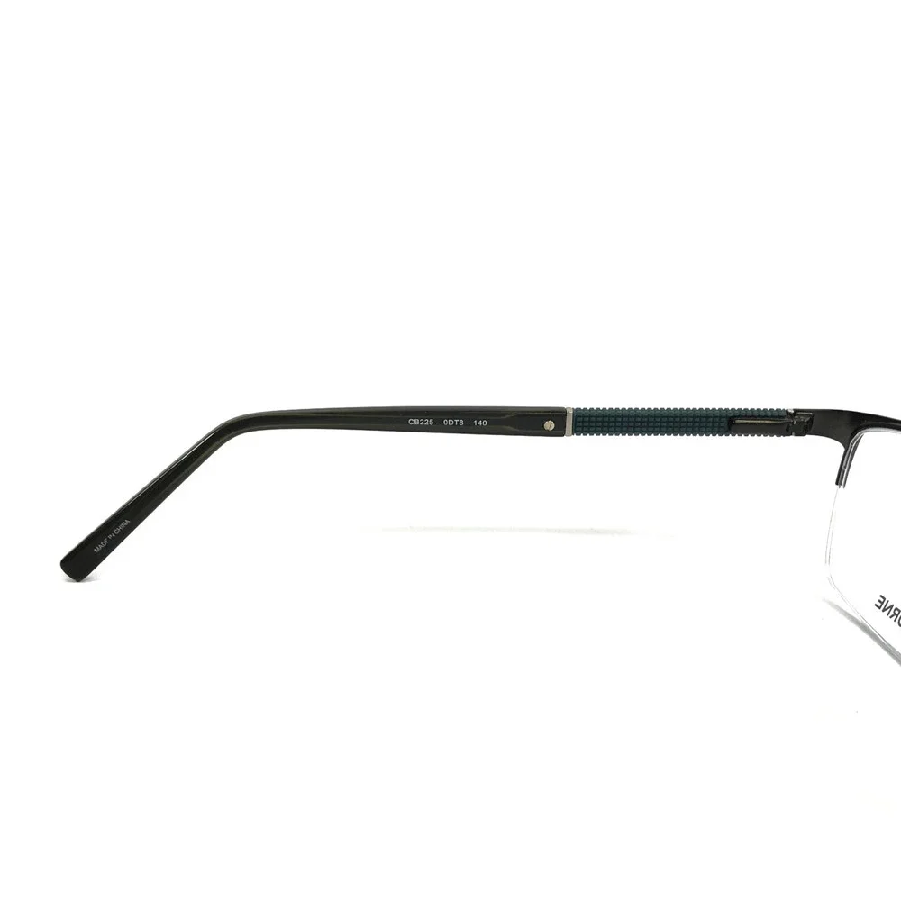 Claiborne Eyeglasses Frames CB225 0DT8 Black Green Olive Half Rim 53-17-140